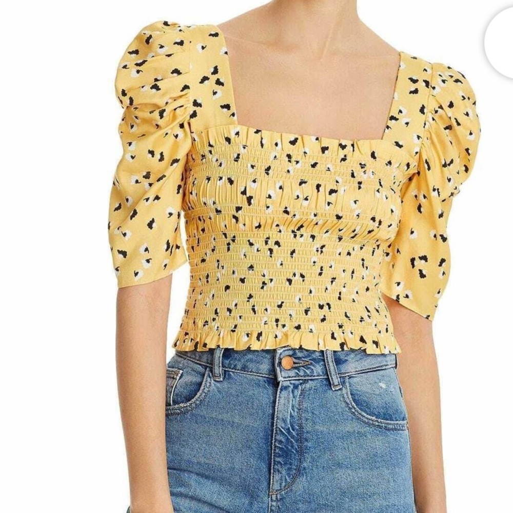 Amanda Uprichard yellow blouse